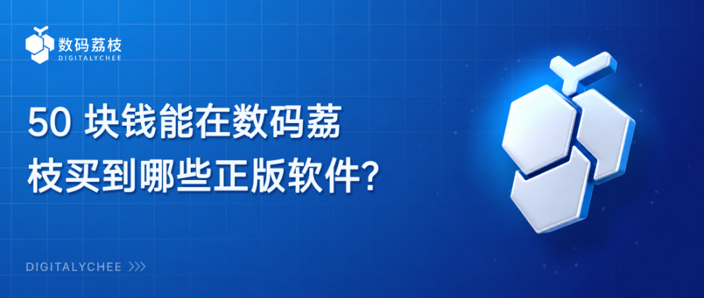 50 块钱能在数码荔枝买到哪些正版软件？