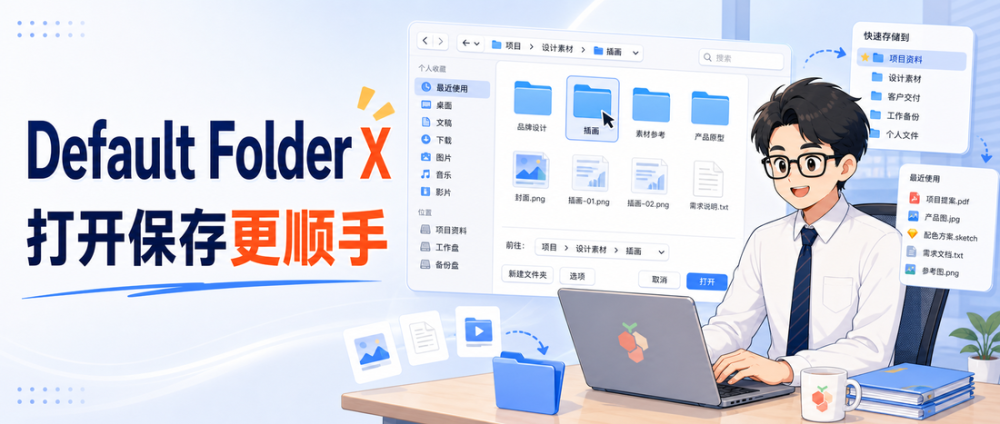 Default Folder X：增强 Mac「打开 / 保存」文件选择体验
