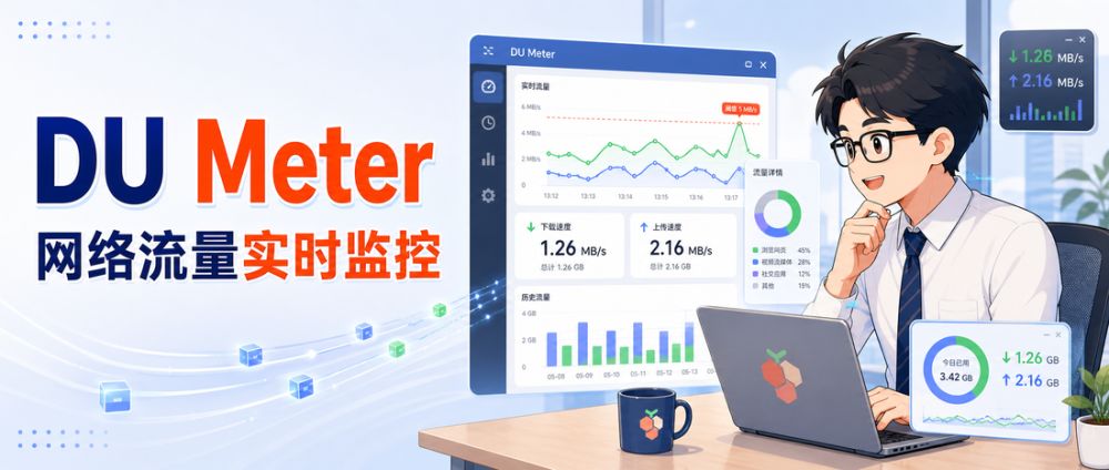 DU Meter：老牌网络流量监控软件