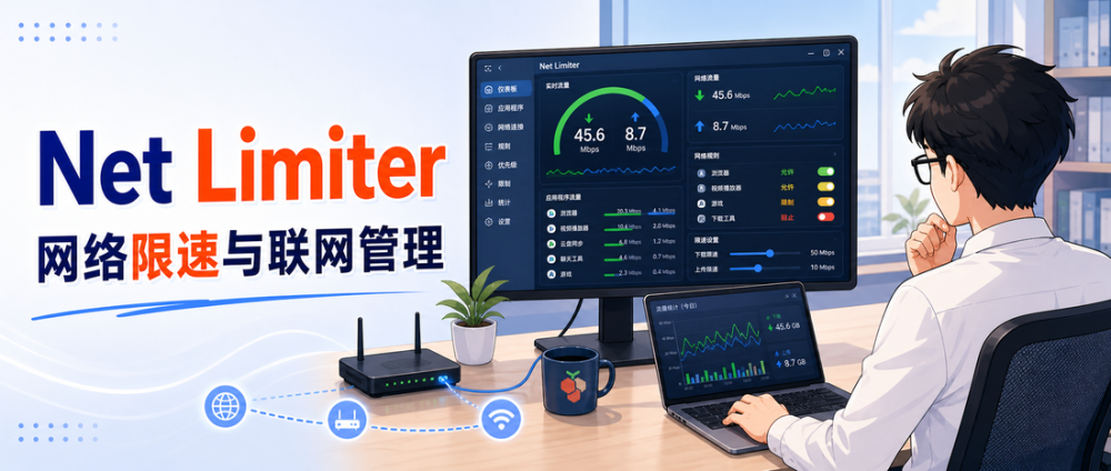 NetLimiter：网络限速与程序联网管理工具