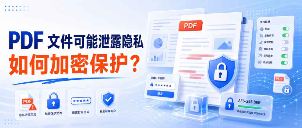 PDF 文件可能泄露隐私，如何加密保护？