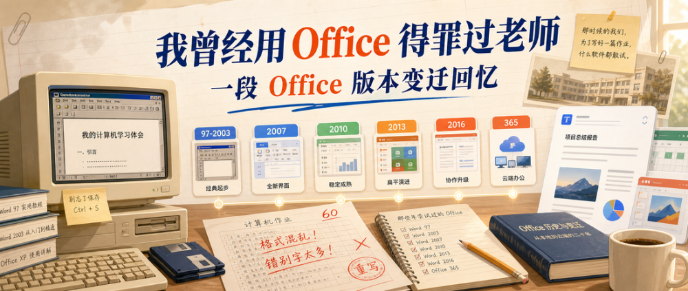 我曾经用 Office 得罪过老师：一段 Office 版本变迁回忆