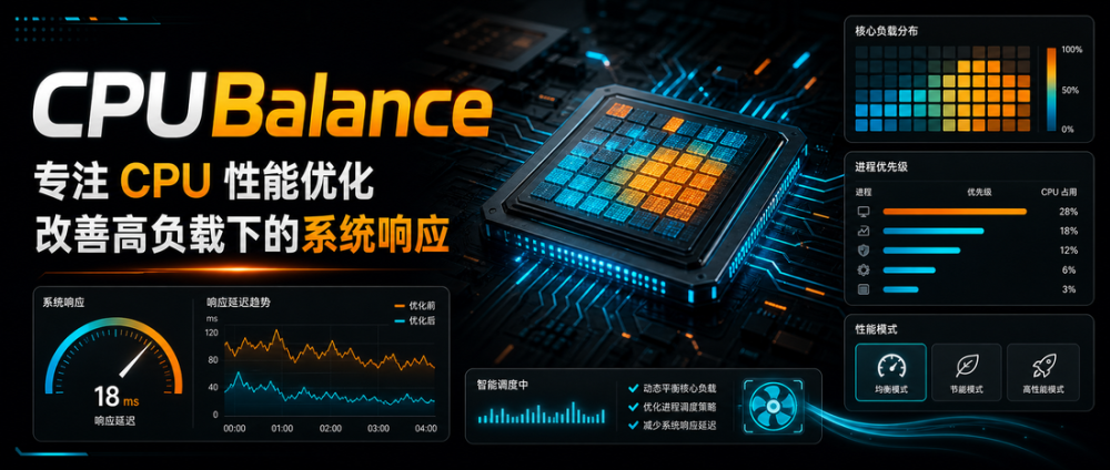 CPUBalance：专注 CPU 性能优化，改善高负载下的系统响应