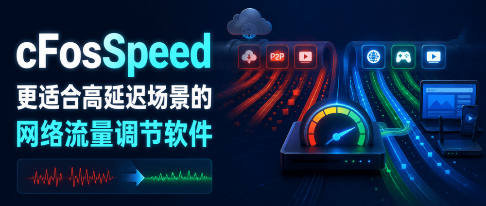 cFosSpeed：更适合高延迟场景的网络流量调节软件