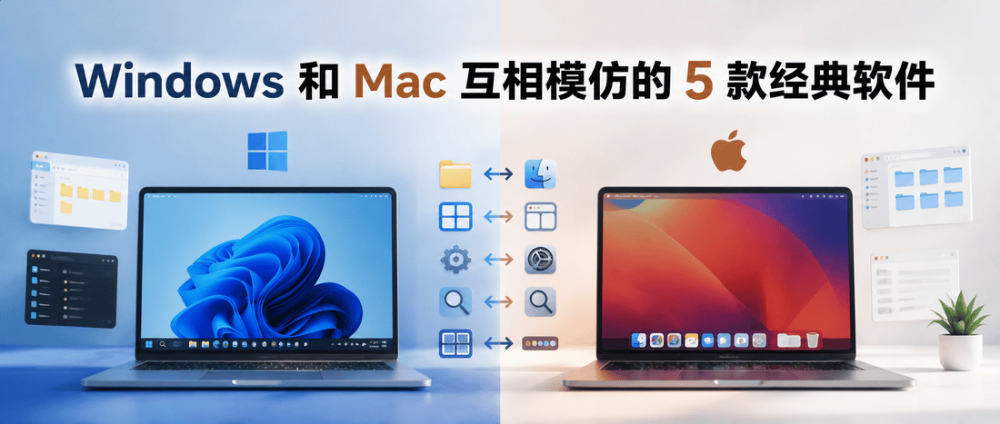 Windows 和 Mac 互相模仿的 5 款经典软件